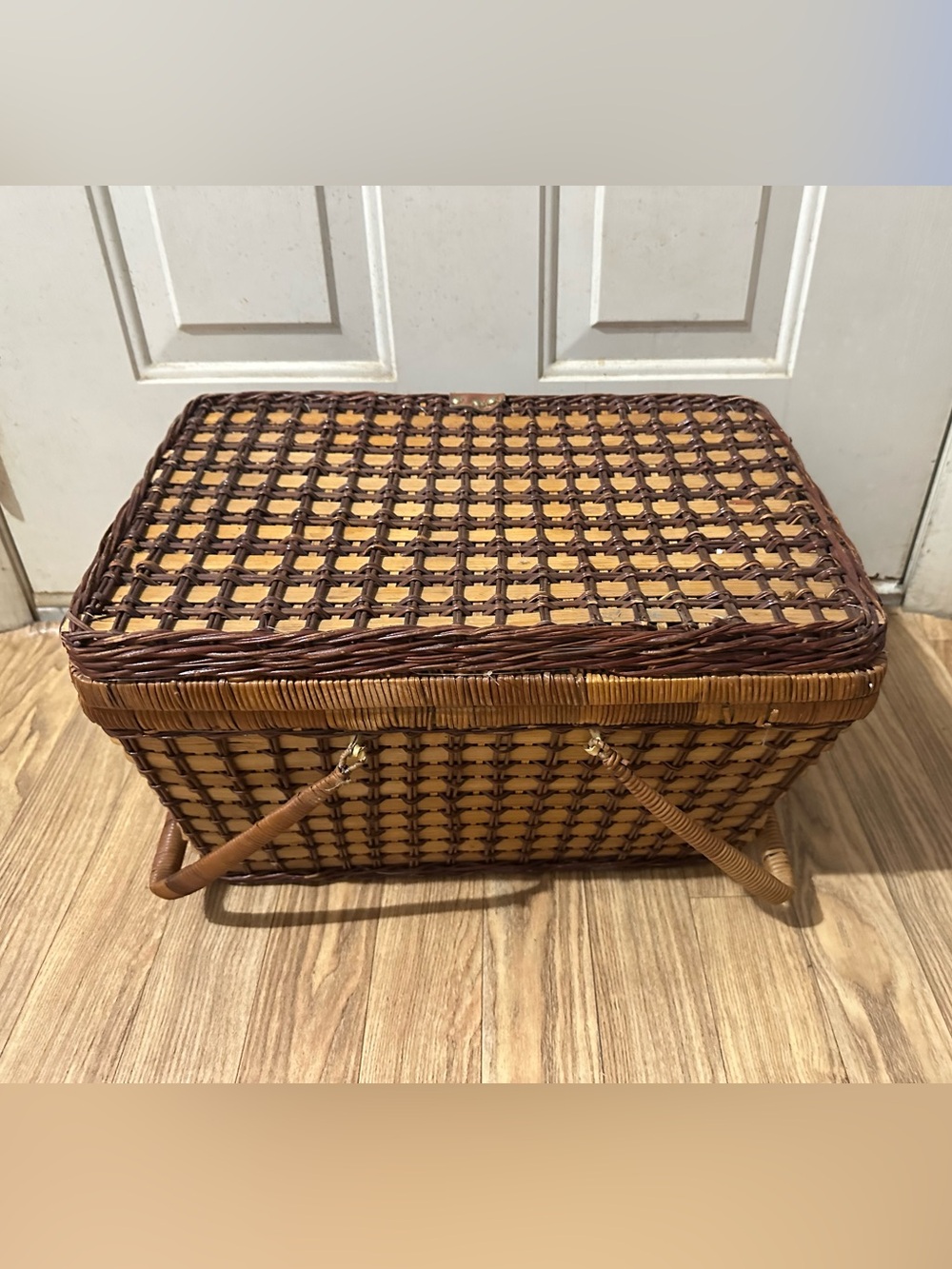 vintage woven wicker basket